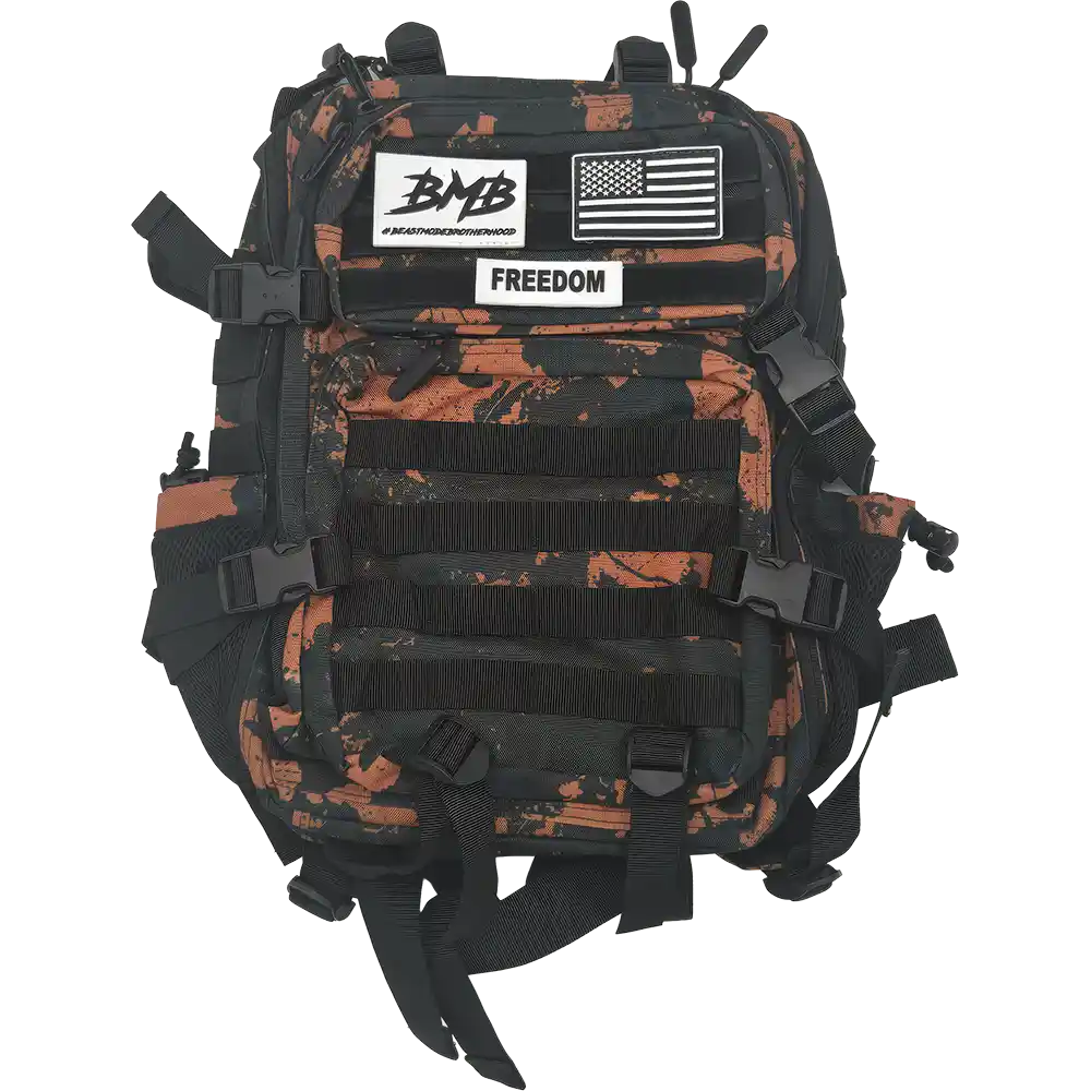 25L Tactical Backpack Orange Camo