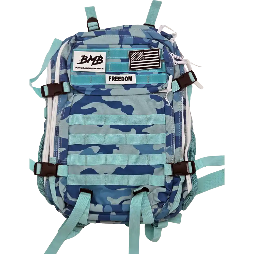 45L Tactical Backpack Light Blue Camo