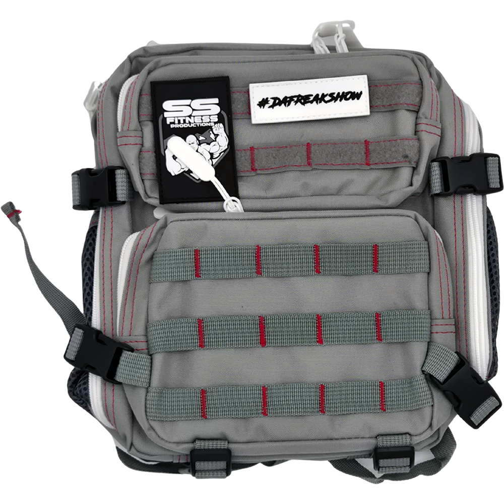 9L Mini Tactical Backpack Gray with Red