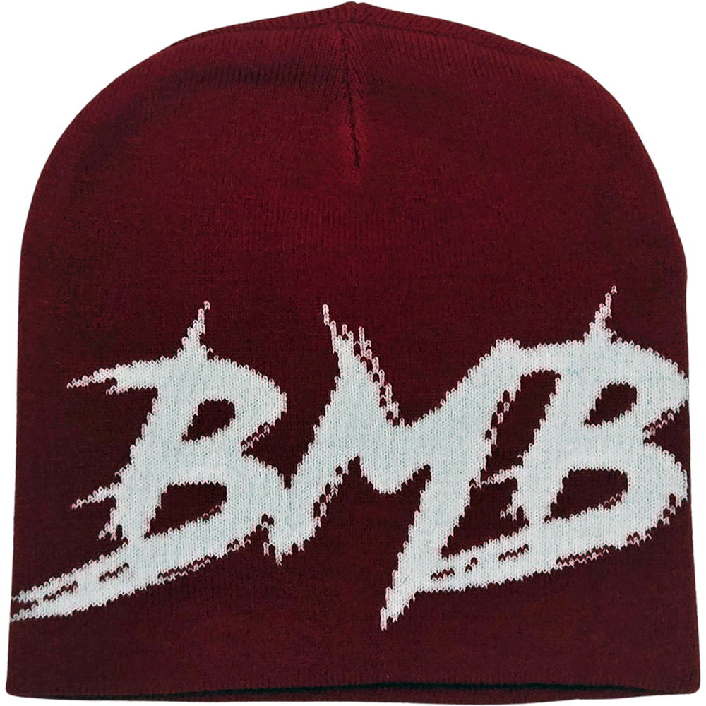BMB Black with White Beanie