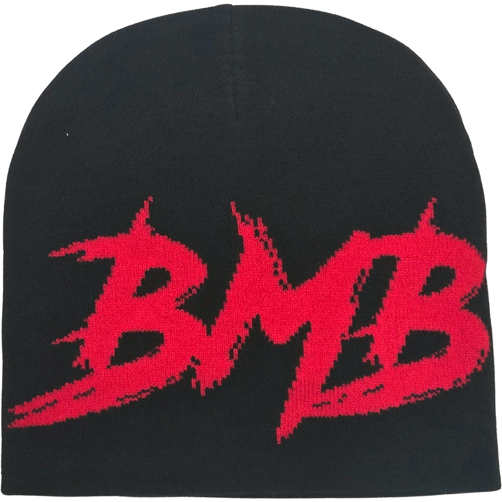 BMB Black with Red Beanie