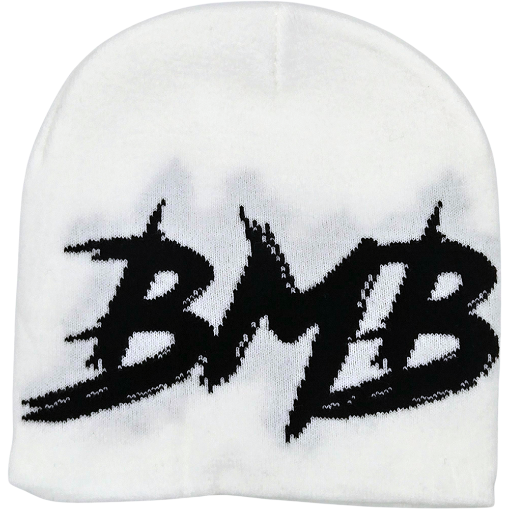 BMB White with Black Beanie